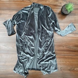 Light blue velvet sweater